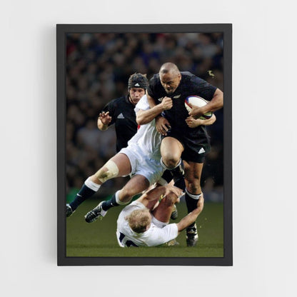 Poster England Rugby Plaquage