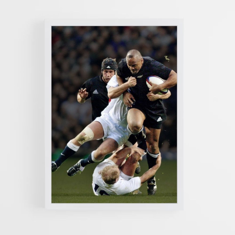 Poster England Rugby Plaquage