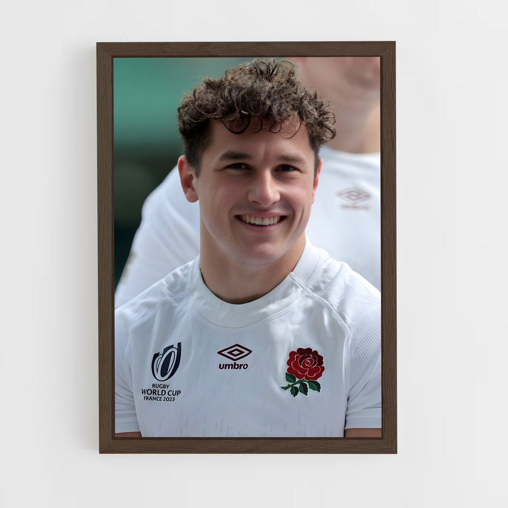 england-rugby-6 cadre Bois foncé