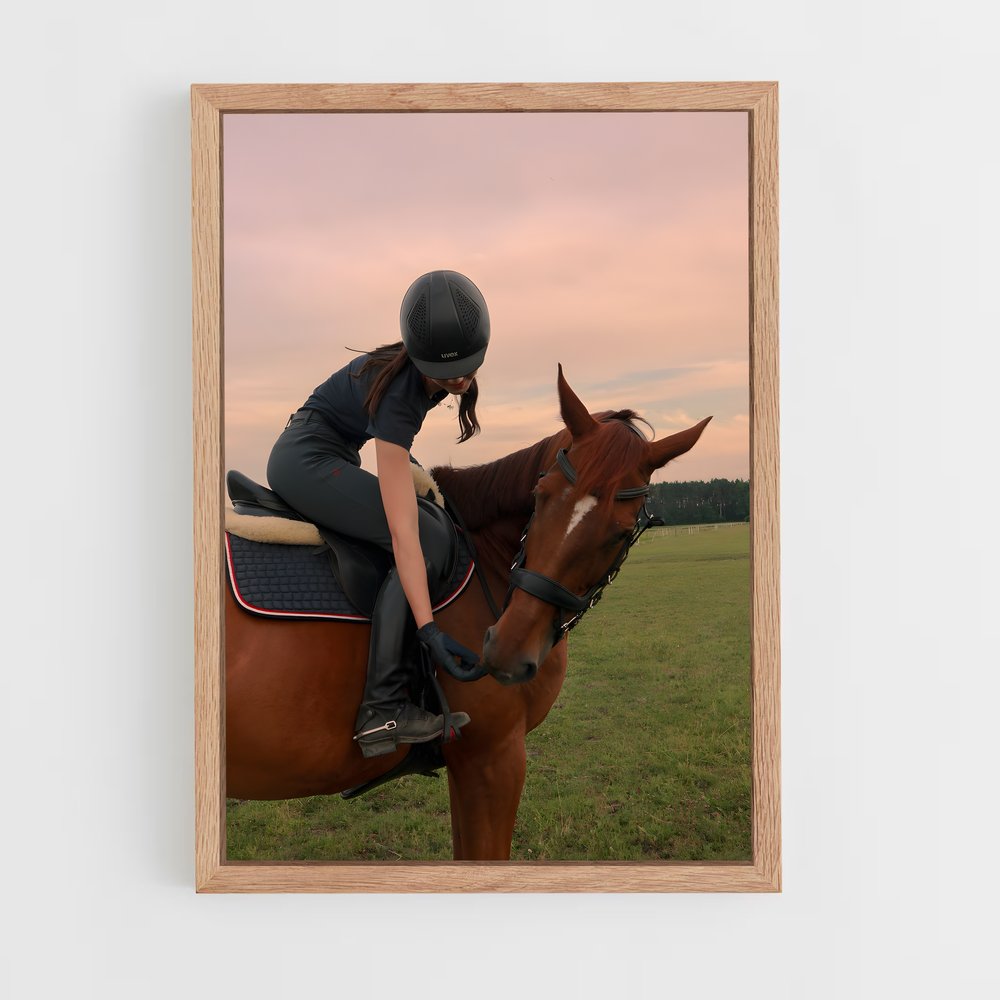 equitation-12 cadre Bois clair
