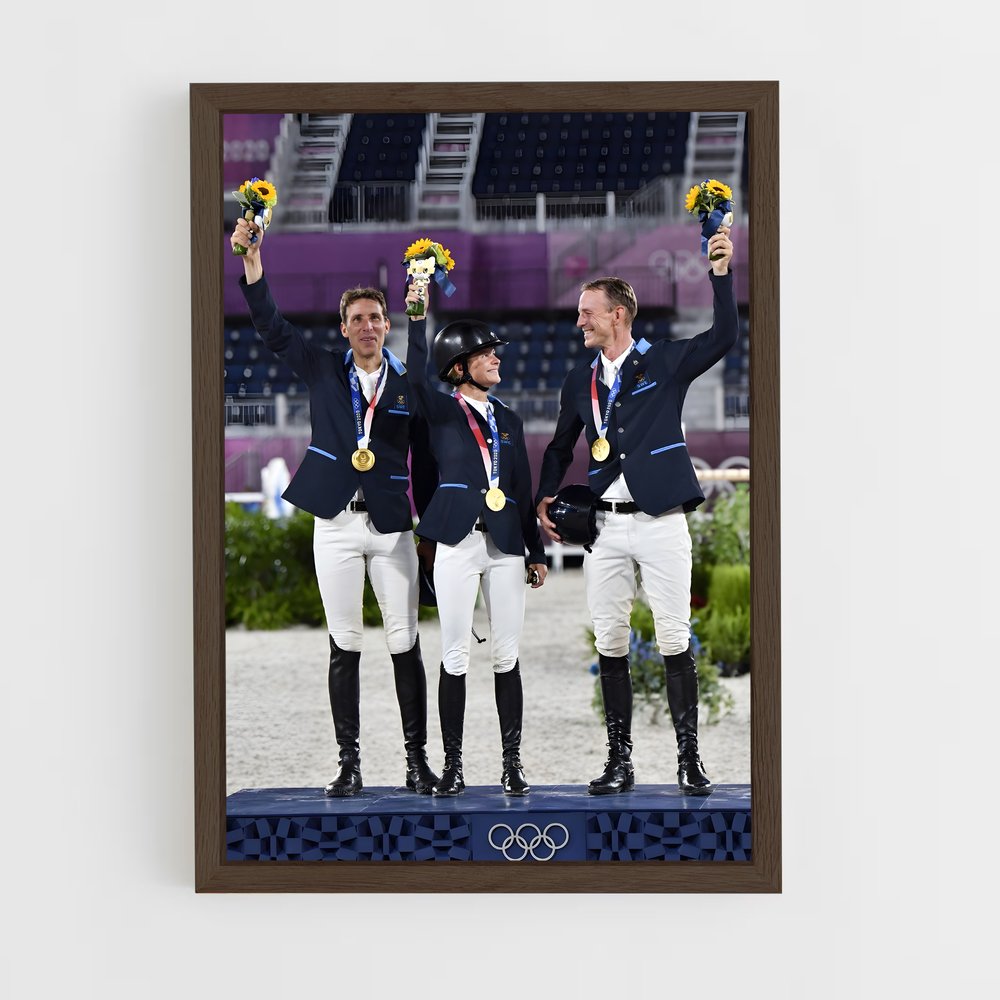 equitation-18 cadre Bois foncé