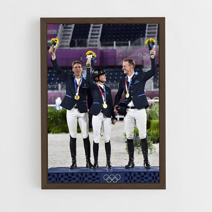 equitation-18 cadre Bois foncé