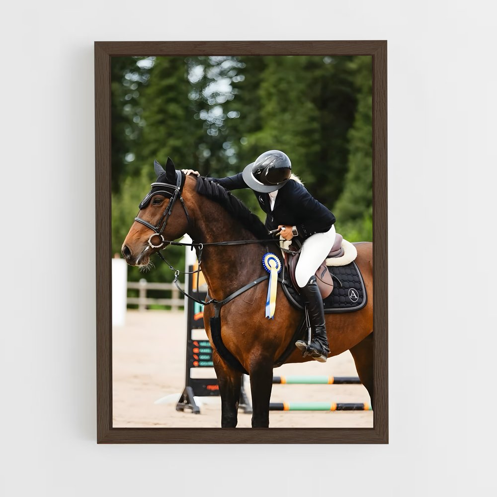 equitation-8 cadre Bois foncé