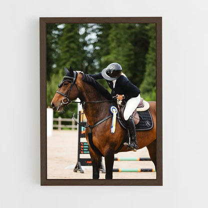 equitation-8 cadre Bois foncé