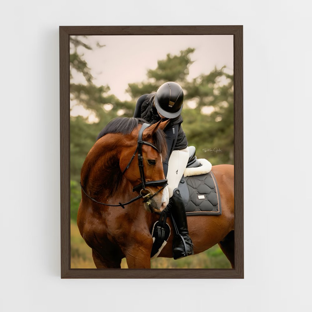 equitation-9 cadre Bois foncé