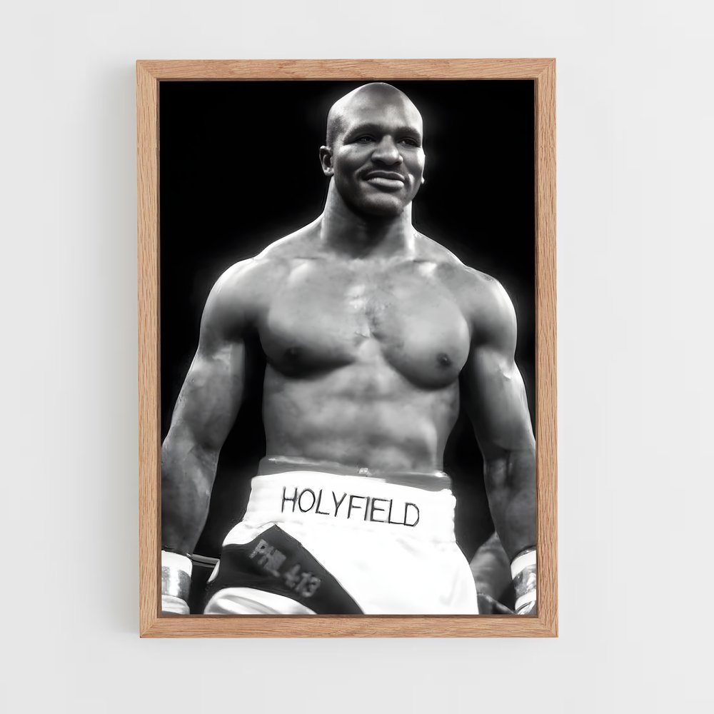 evender-holyfield-4 cadre Bois clair