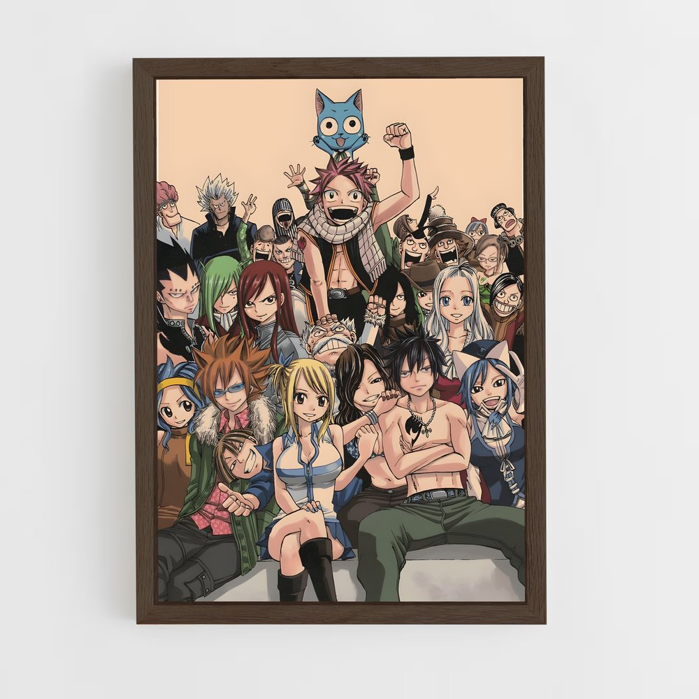 fairy-tail-9 cadre Bois foncé