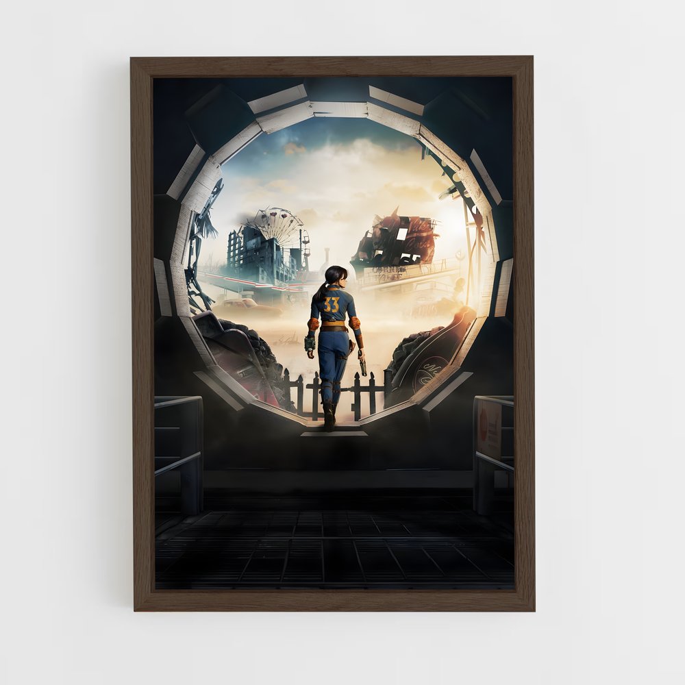fallout-5 cadre Bois foncé