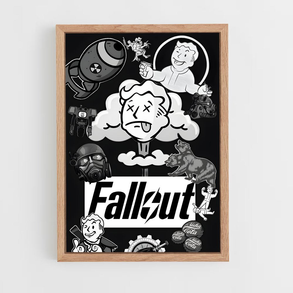 fallout-6 cadre Bois clair