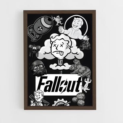 fallout-6 cadre Bois foncé
