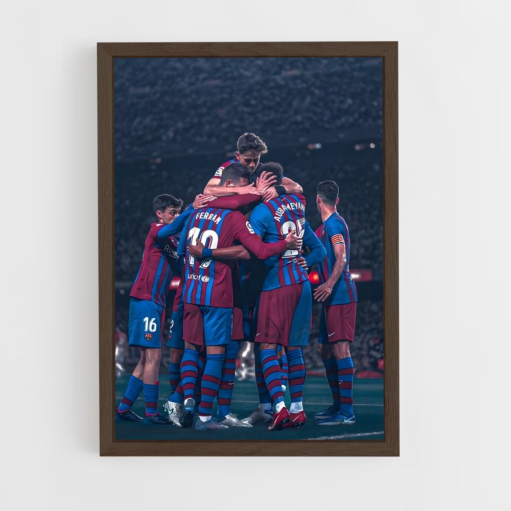 fc-barcelona-7 cadre Bois foncé
