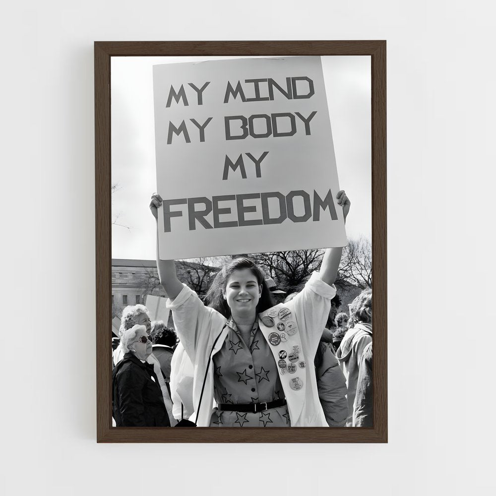 feminist-6 cadre Bois foncé