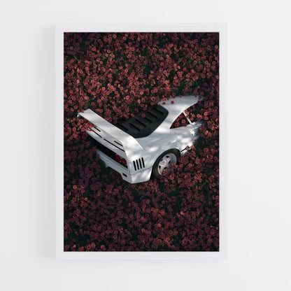 Poster Ferrari F40 Fleurs