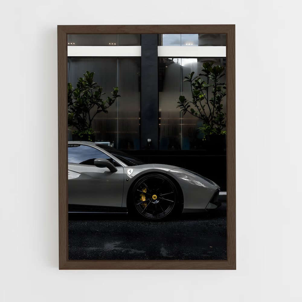 ferrari-8 cadre Bois foncé