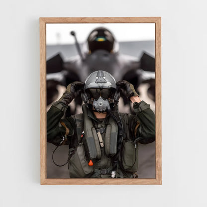 fighter-pilot-2 cadre Bois clair