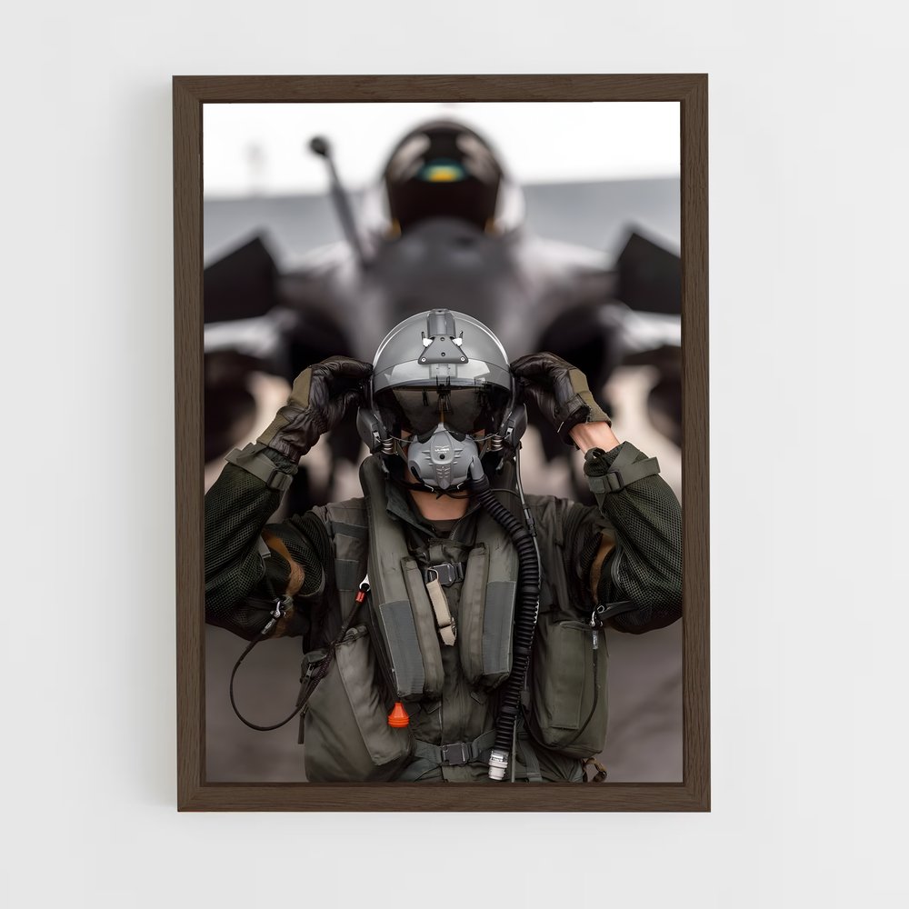 fighter-pilot-2 cadre Bois foncé
