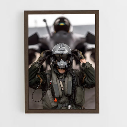 fighter-pilot-2 cadre Bois foncé
