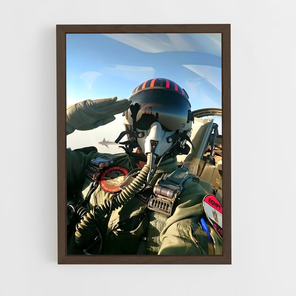 fighter-pilot-3 cadre Bois foncé