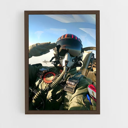 fighter-pilot-3 cadre Bois foncé