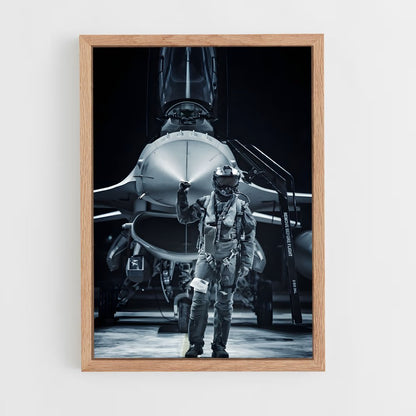 fighter-pilot-5 cadre Bois clair