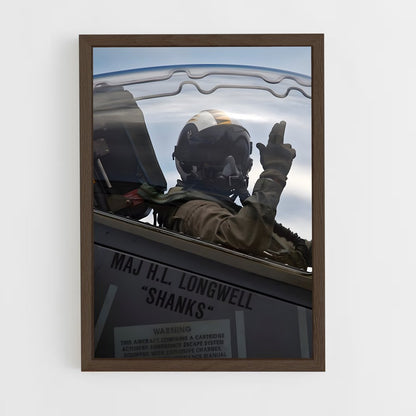 fighter-pilot-6 cadre Bois foncé