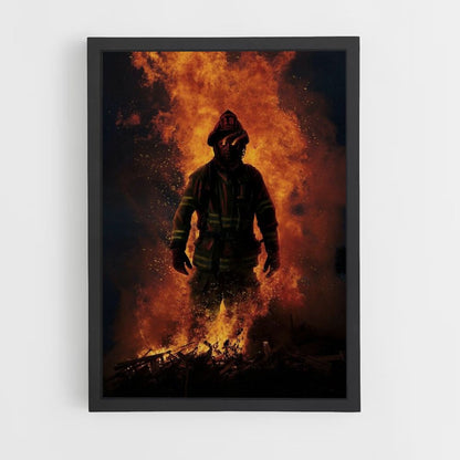 Poster Pompier Feu