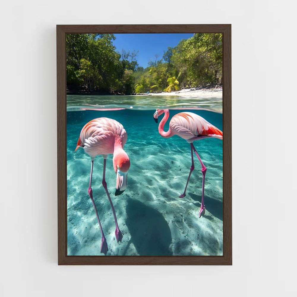 flamingo-2 cadre Bois foncé