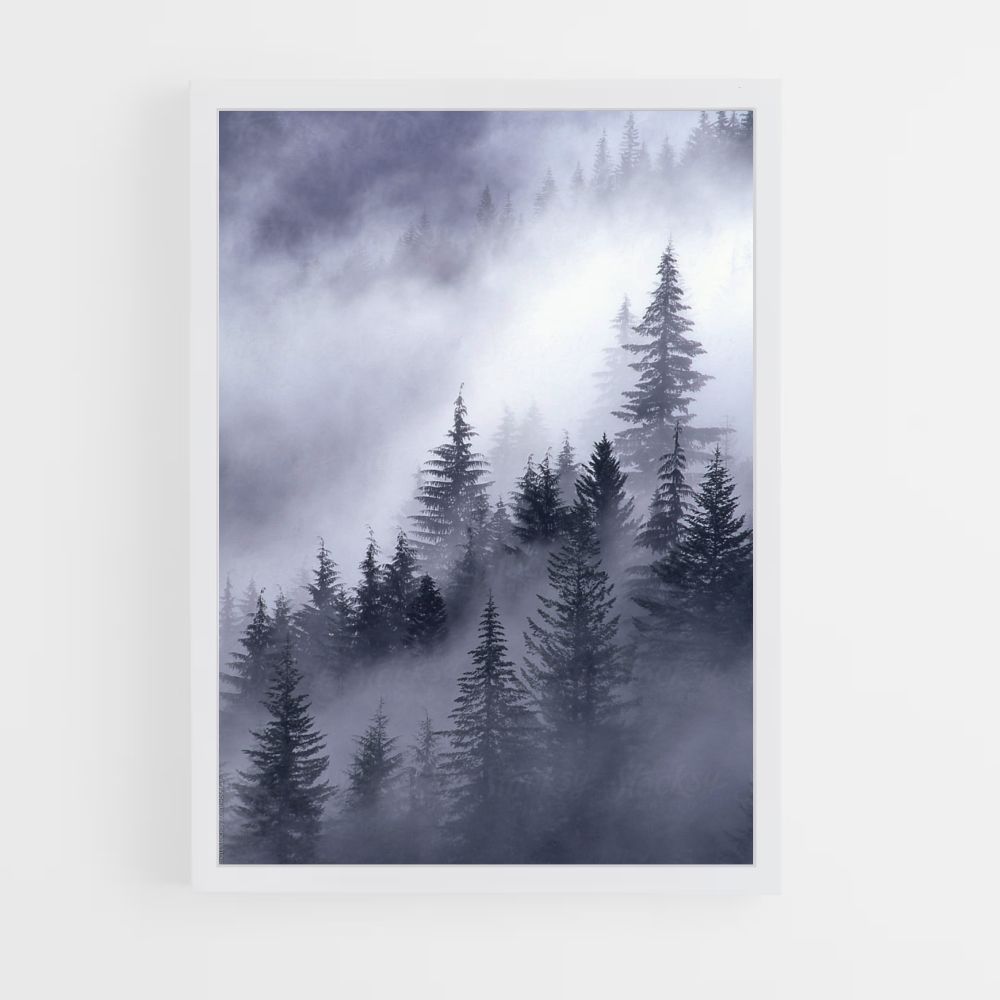 Poster Forêt Brume