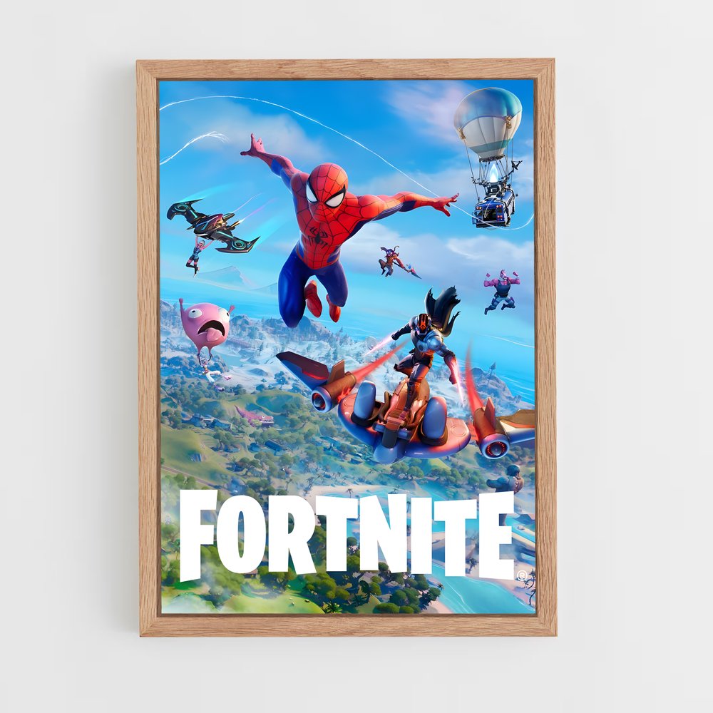 fortnite-3 cadre Bois clair