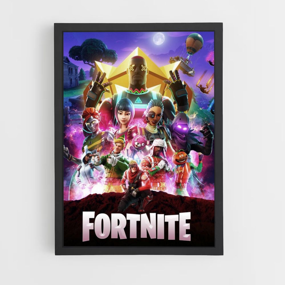 Poster Fortnite Néon