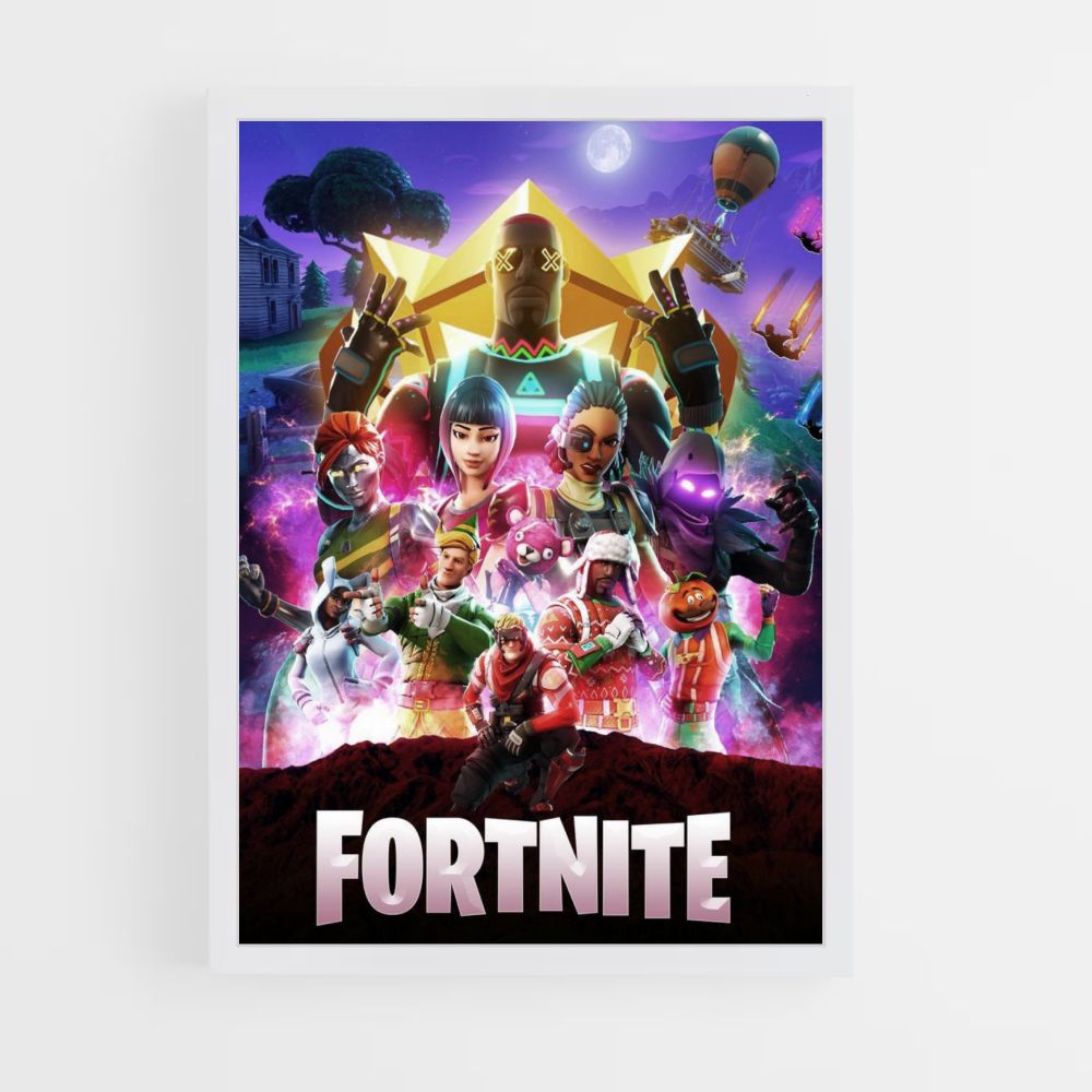 Poster Fortnite Néon