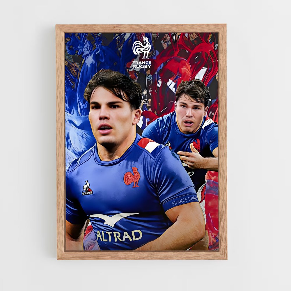 france-rugby-6 cadre Bois clair
