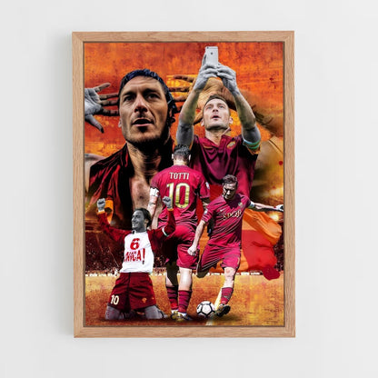 francesco-totti-13 cadre Bois clair
