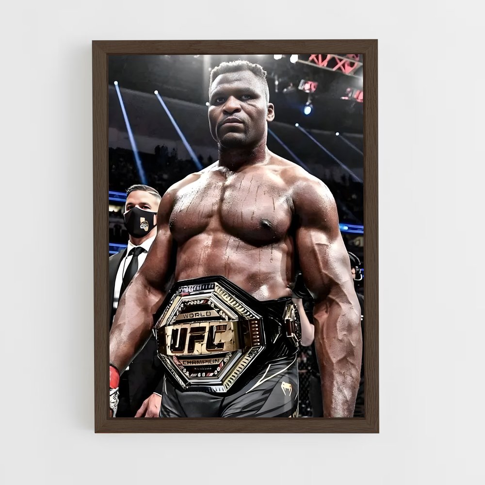 francis-ngannou-6 cadre Bois foncé