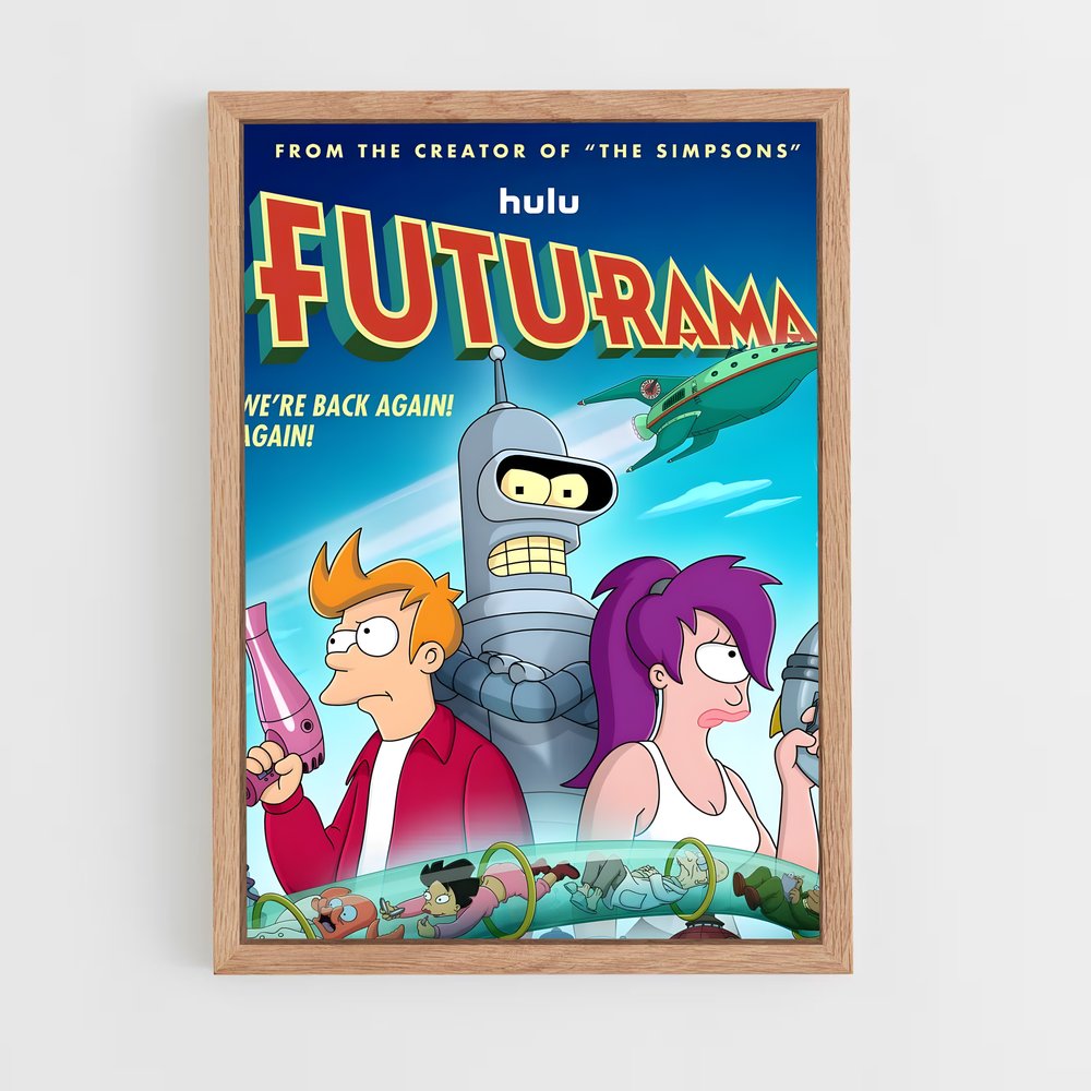 futurama-7 cadre Bois clair