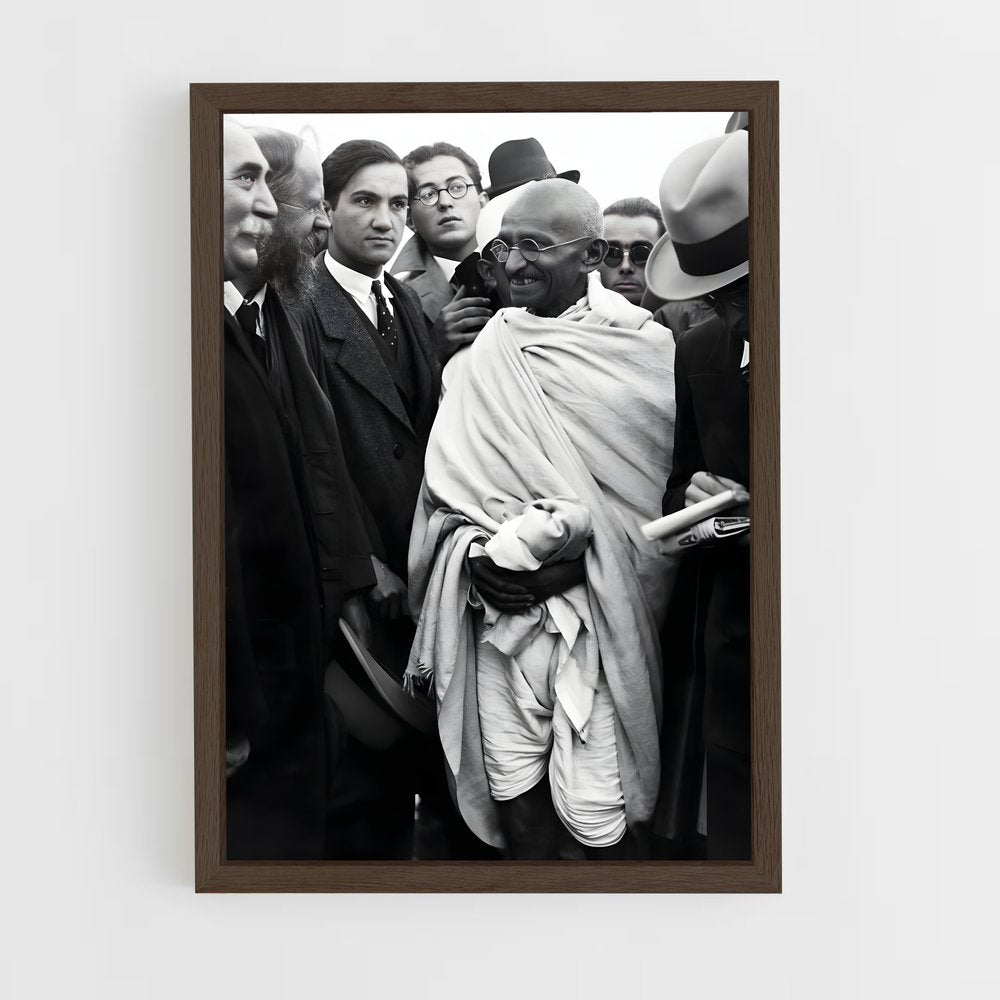 gandhi-4 cadre Bois foncé
