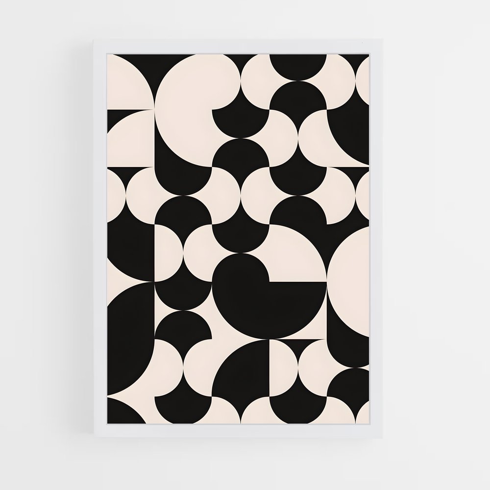 geometric-3 cadre Blanc