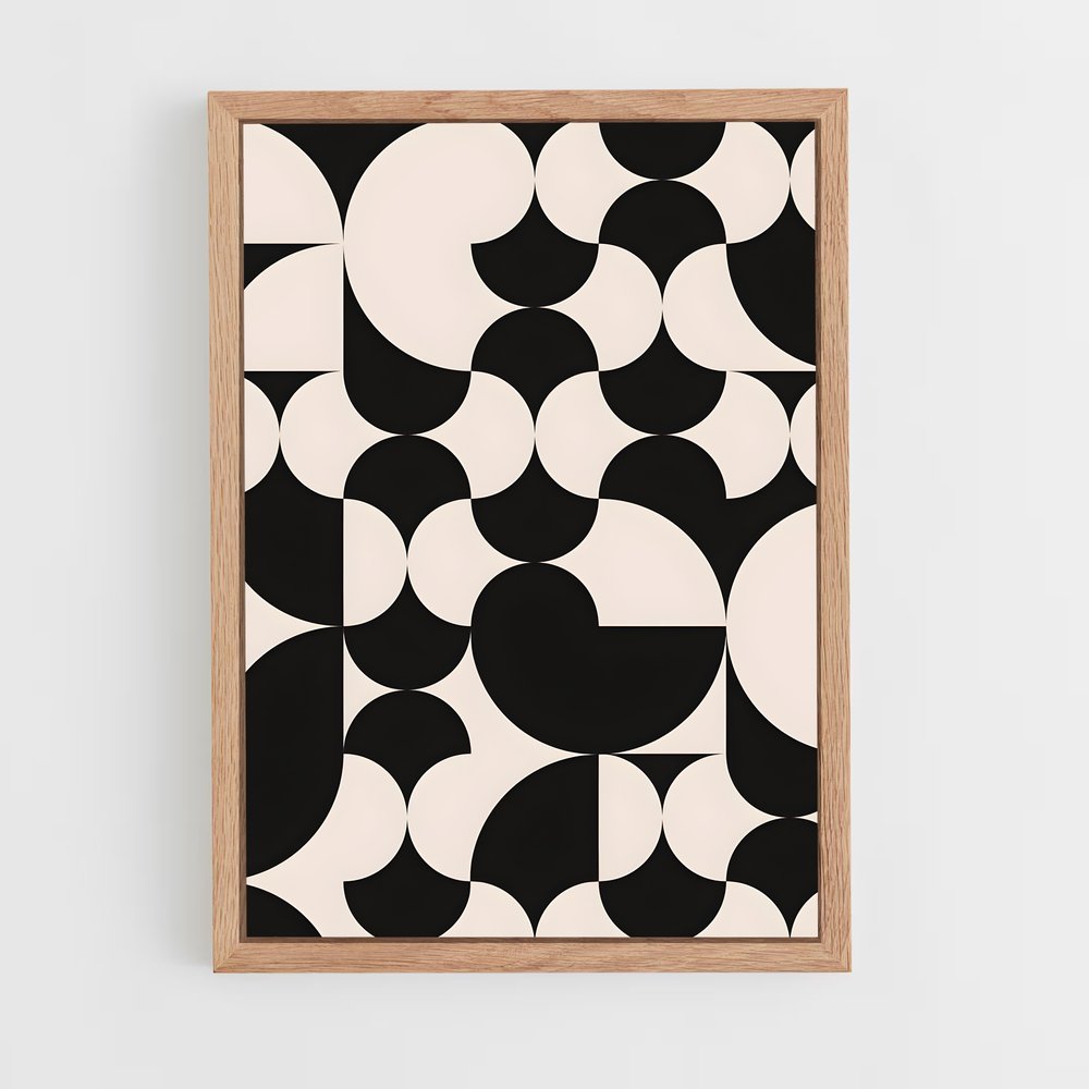 geometric-3 cadre Bois clair