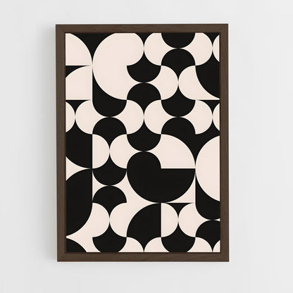geometric-3 cadre Bois foncé