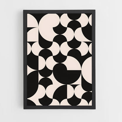 geometric-3 cadre Noir