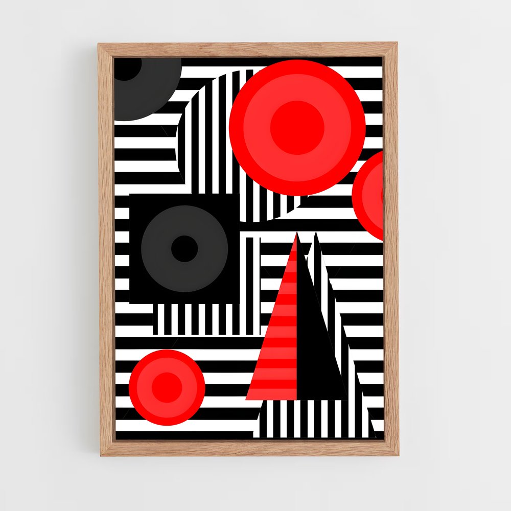 geometric-5 cadre Bois clair