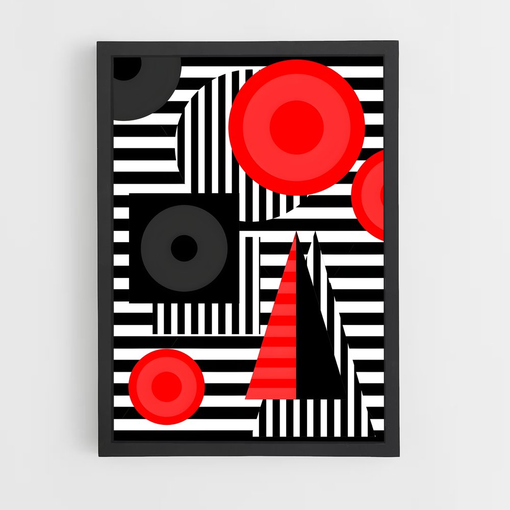 geometric-5 cadre Noir