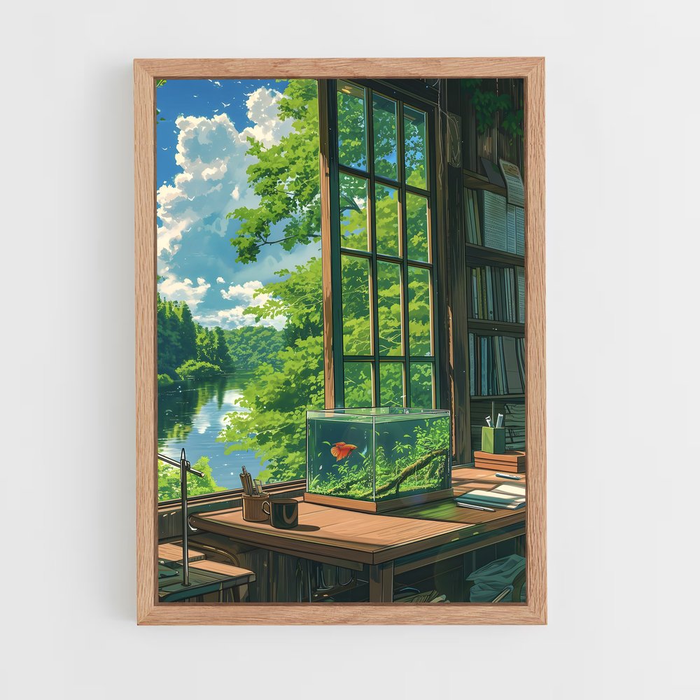 ghibli-10 cadre Bois clair