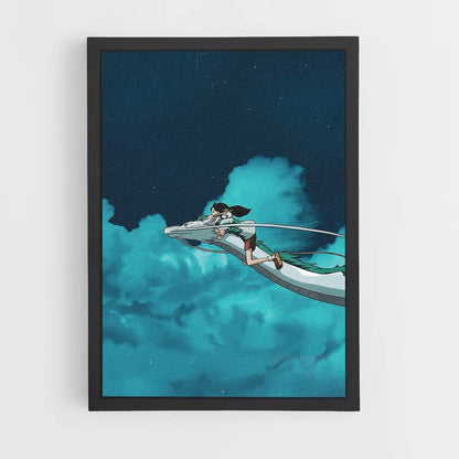 Poster Dragon Volant Ghibli