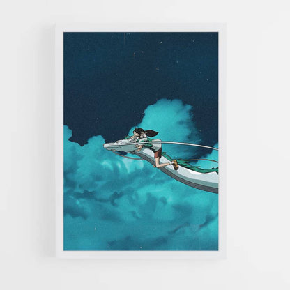 Poster Dragon Volant Ghibli