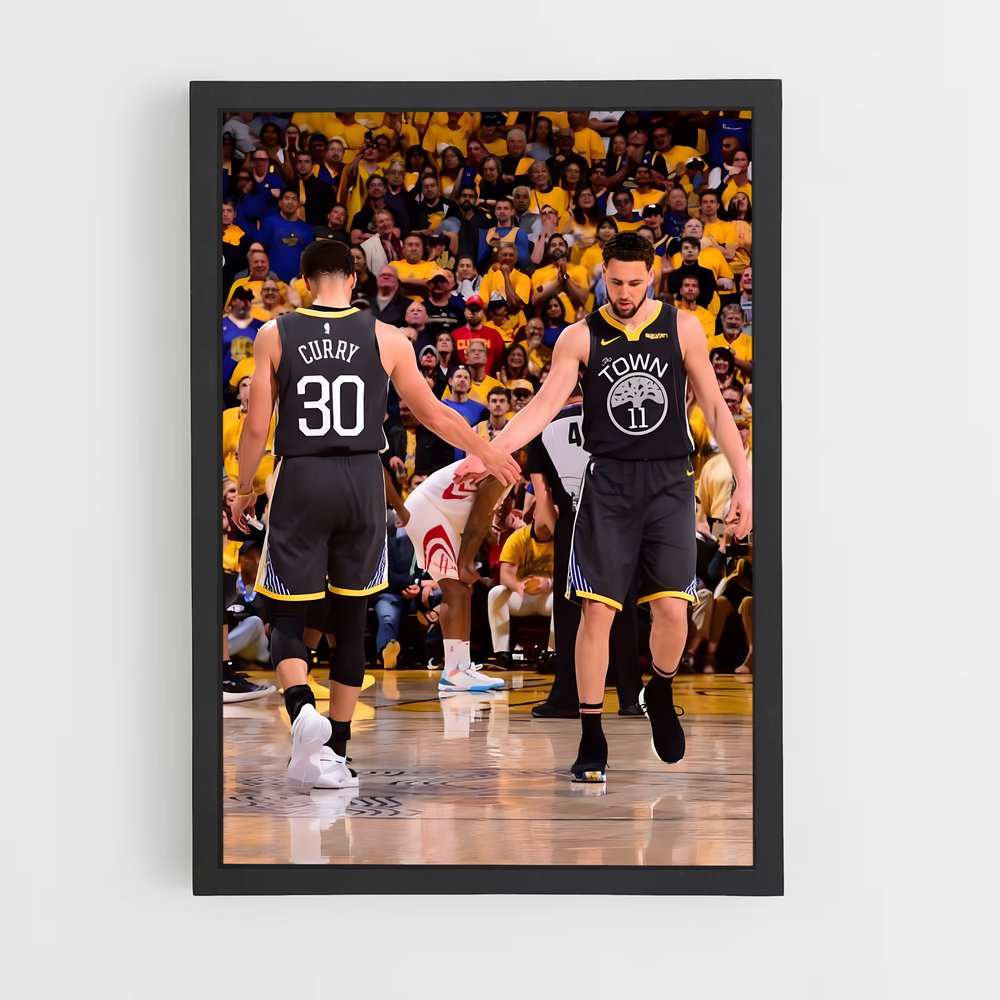 golden-state-warrior-3 cadre Noir