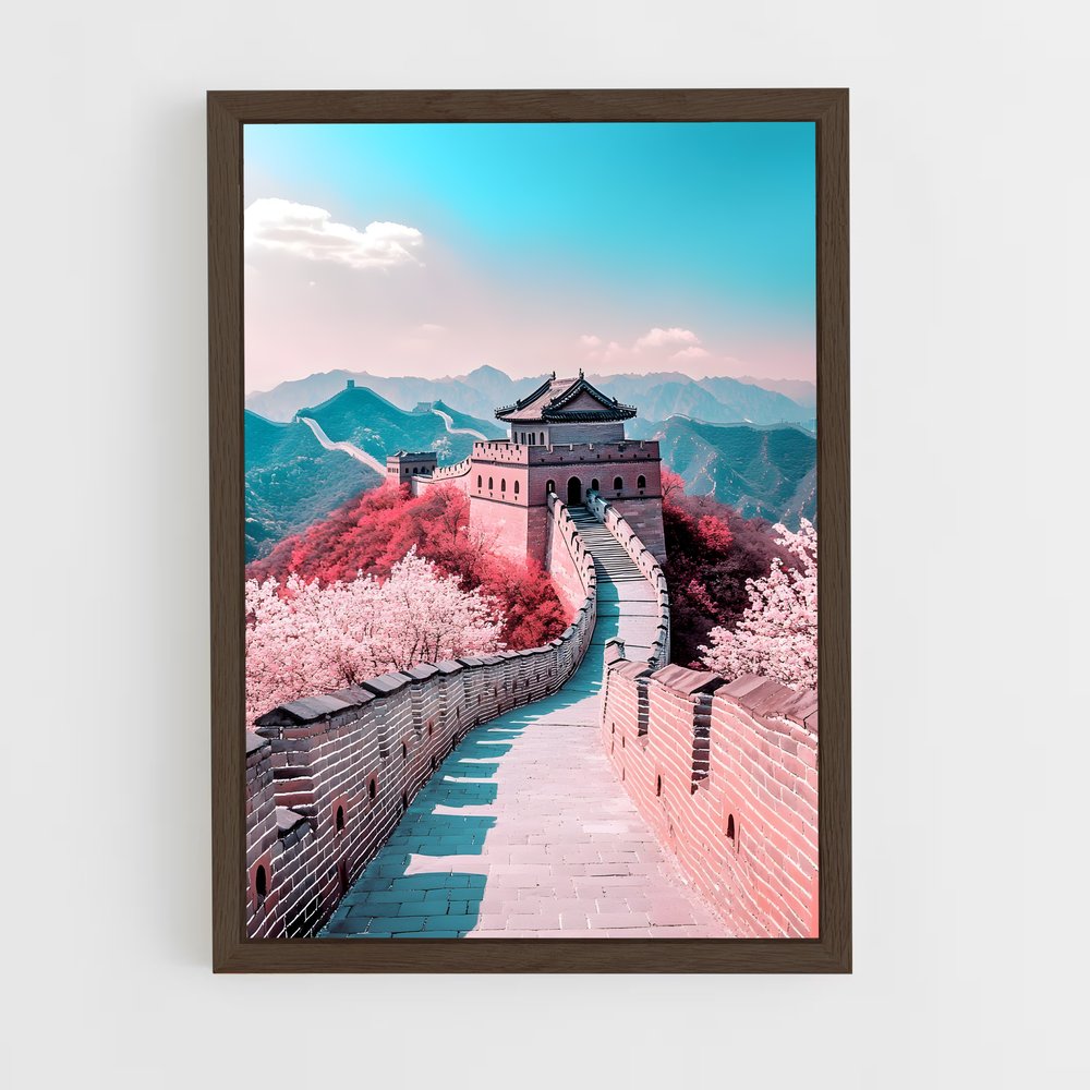 great-wall-of-china-17 cadre Bois foncé