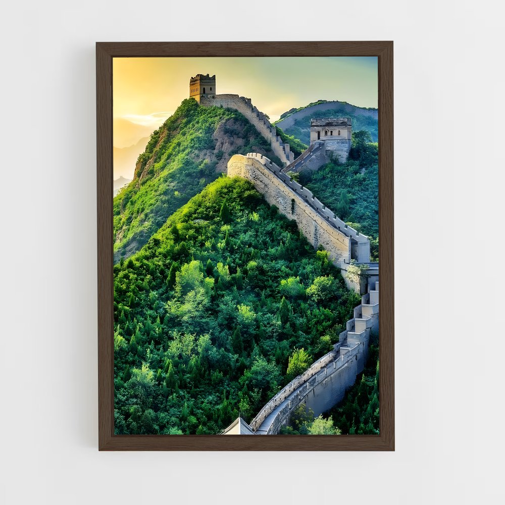 great-wall-of-china-6 cadre Bois foncé