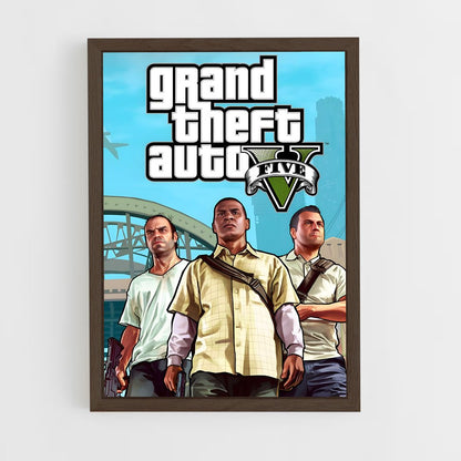gta-v-6 cadre Bois foncé