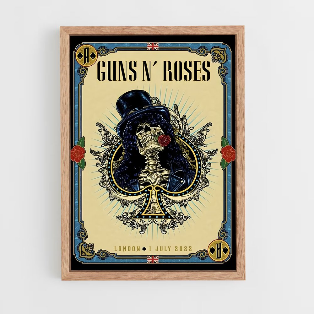 guns-n-roses-10 cadre Bois clair